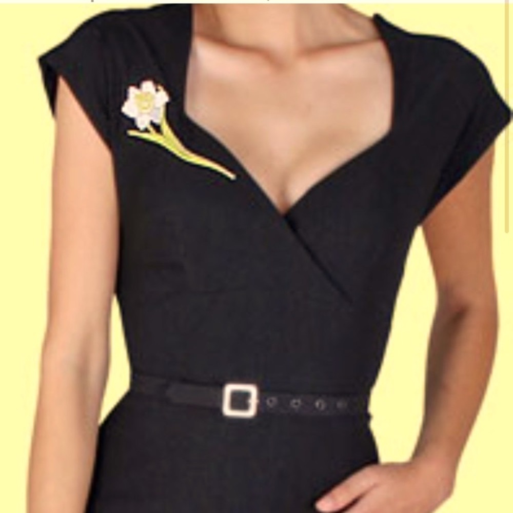 Stop Staring Fitted Paris Dress  L